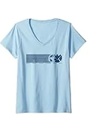 Marvel Mujer Logotipo de Eagle Globe de Agents of S.H.I.E.L.D. Camiseta Cuello V