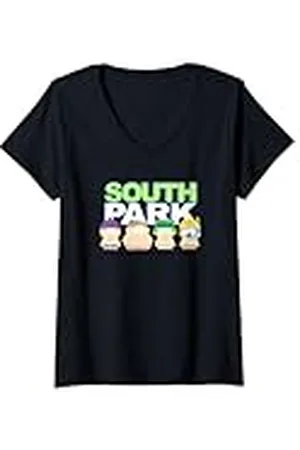 South Park Mujer Logotipo de Gang Behind Camiseta Cuello V