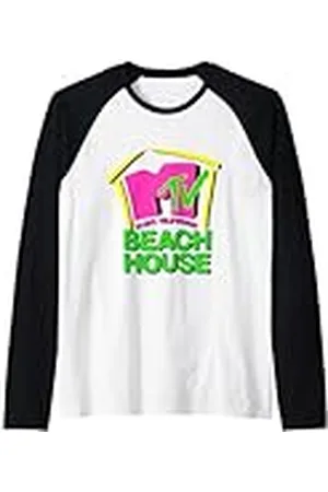 MTV Corbata teñida con el logotipo de de Beach House Camiseta Manga Raglan