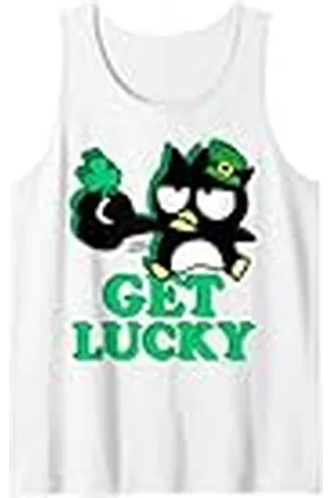 Sanrio Bad Badtz-Maru Día de San Patricio Get Lucky Shamrock Camiseta sin Mangas