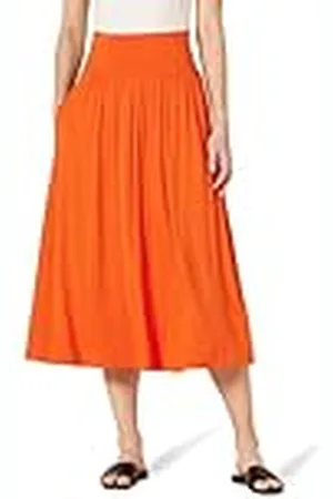 Amazon Falda Midi de Punto con Tirantes Mujer, , L