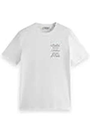 Scotch&Soda Left Chest Artwork t-Shirt Camiseta, White, M Hombres