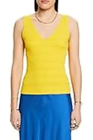 ESPRIT 024ee1i313 Suéter, 750/amarillo, S para Mujer