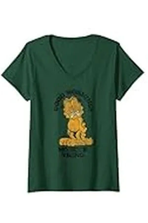 Garfield Mujer Buenos días No hay tal cosa Camiseta Cuello V