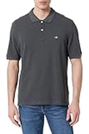 GANT Reg Emb Archive Shield Polo Camisa, Antracit Melange, XL Hombres