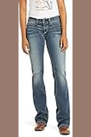 Ariat R.e.a.l. Mid Rise Boot Cut Jeans Jean, Azul Claro, 60 Corto para Mujer