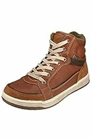 QS by s.Oliver 5-5-45105 - Zapatillas Deportivas Altas de Piel y Sintético Niños, Color Marrón, Talla 36 EU