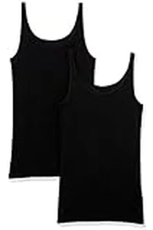 Amazon Top Ajustado sin Mangas y con Tirantes Finos Mujer, Pack de 2, , XXL