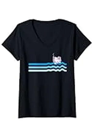 Hello Kitty Mujer Esnórquel Camiseta Cuello V