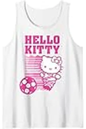 Sanrio Camiseta de fútbol rosa Hello Kitty Camiseta sin Mangas