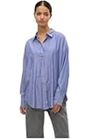 VERO MODA Oversize Shirt Vmnora LS Wvn Ga Noos-Camiseta de Gran tamaño, , M Mujeres