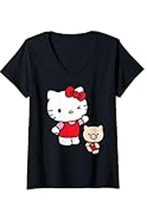 Hello Kitty Mujer Amigos de Camiseta Cuello V