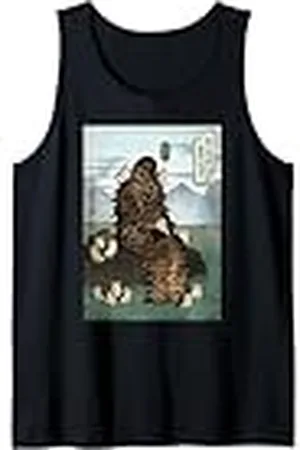 STAR WARS Chewbacca and Porgs Japan Ukiyo-e Art Style Camiseta sin Mangas