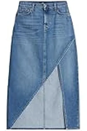 7 for all Mankind Libby Skirt Weekend with Cut out Falda, , 24W Mujeres