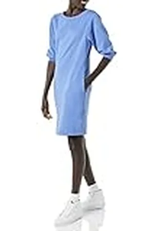 Amazon Vestido Tipo Sudadera de Felpa con Cuello Redondo y Mangas abullonadas (Disponible en Tallas Grandes) Mujer, , L