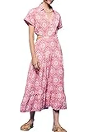 Springfield Vestido Midi Camisero Cut out, , 44 para Mujer