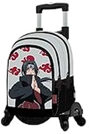 Naruto Mochila Escolar Itachi + Carro Toybags con 4 Ruedas Giratorias, Unisex niños, , Grande