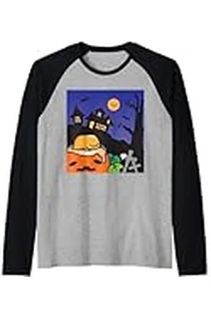 Sanrio Gudetama - Casa de calabaza para Halloween Camiseta Manga Raglan