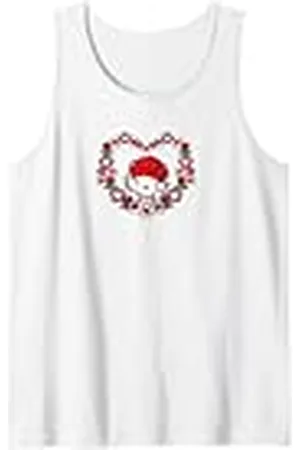 Sanrio Corazón de flores de San Valentín de Hello Kitty con amor Camiseta sin Mangas