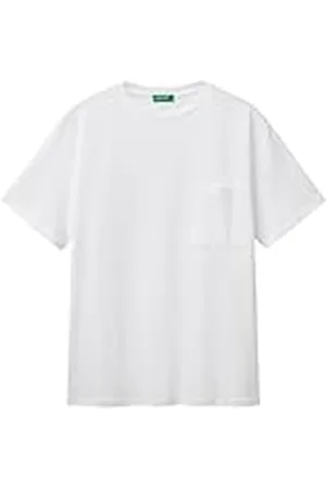 Benetton T-Shirt 3bl0u10a8 Camiseta, Color Blanco, XL para Hombre