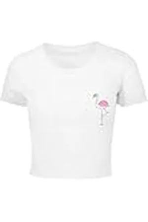Merchcode Mp0007332-ladies Flamingo Cropped tee Camiseta, , S para Mujer