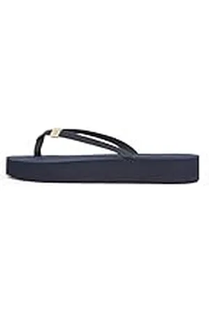 Tommy Hilfiger Chanclas Mujer Elevated Chic Beach Sandal con plataforma, Azul (Space Blue), 40