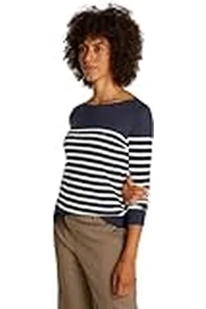 Tommy Hilfiger Jersey de Punto para Mujer, Multicolor (Dark Night Navy/Ivory Petal Stp), XL