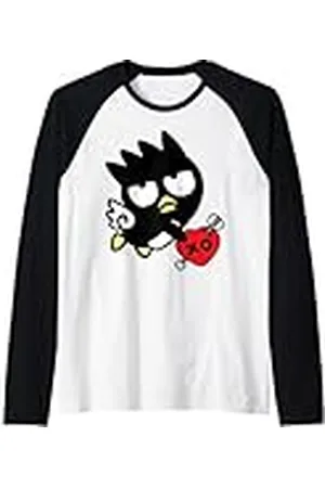 Sanrio Corazón de amor para el día de San Valentín de Bad Badtz-Maru Camiseta Manga Raglan
