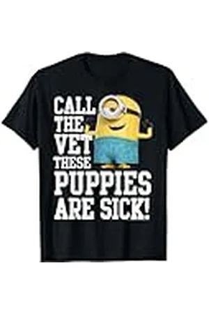 Minions Minions Stuart Sick Puppies Camiseta