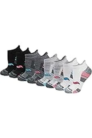 Saucony Calcetines deportivos para mujer, paquete de 8 unidades, con pestaña de talón