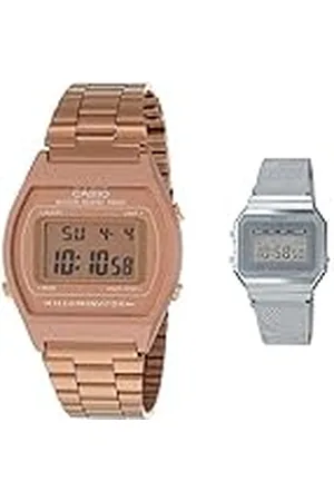 Casio Collection B640WC-5AEF, Reloj Digital Unisex, Acero Inoxidable, Marrón & Reloj Mujer de Digital con Correa en Acero Inoxidable A700WEM-7AEF