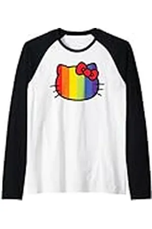 Sanrio Arcoíris del orgullo gay de Hello Kitty Camiseta Manga Raglan
