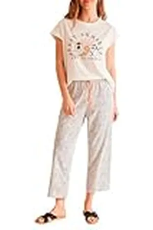 Women secret Multilicense Bangkok Pijama Capri 100% algodón Stitch, M Women