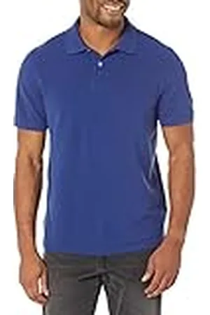 Amazon Polo de Piqué de Algodón de Ajuste Entallado Hombre, , M