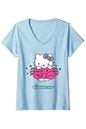 Hello Kitty Mujer Signo zodiacal de cáncer de Camiseta Cuello V