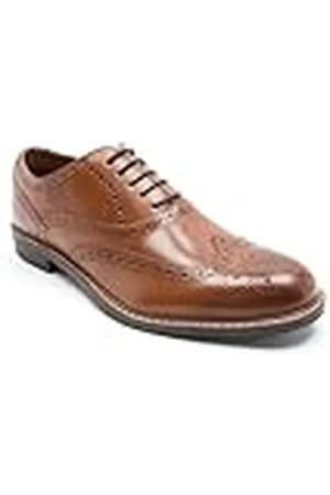 Thomas Crick Red Tape Cardew, Zapatos de Cordones Brogue Hombre, Marrón (Tan 0), 44.5 EU