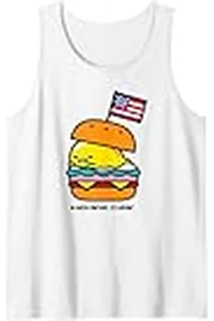 Sanrio Gudetama A-meh-rican America Hamburguesa Camiseta sin Mangas