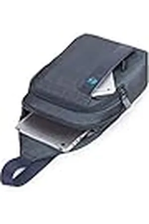 Piquadro P16, Bolso Bandolera de Piel y Tejido