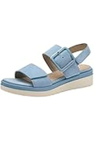 Tamaris Comfort Damen Sandalen Flach aus Leder mit Schnalle, Sandalias con cuña Mujer, , 37 EU