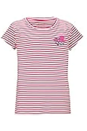 Killtec KOS 128 GRLS TSHRT Cuello Redondo, Camiseta de Verano, Look a Rayas, , Niñas