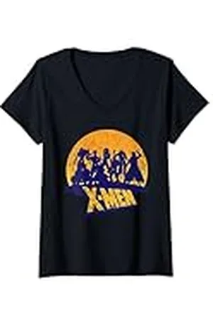 Marvel Mujer X-Men Logo and Mutants Classic Camiseta Cuello V