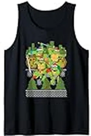 Teenage Mutant Ninja Turtles Suéter feo de Navidad TMNT Todos los personajes Camiseta sin Mangas