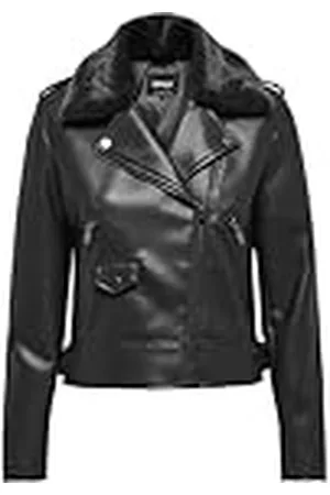 ONLY Onlvilhelma Otw Faux Leather Biker Chaqueta, , XL Mujeres