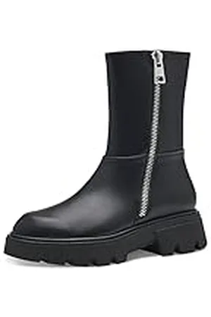 Tamaris Mujer Botas, señora Botas Slip-on,Botas,Medias Botas,botín,Bota de Deslizamiento,Alto,Black,38 EU
