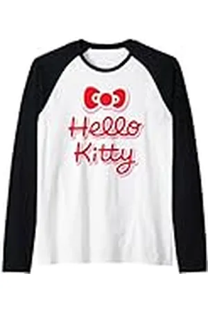 Sanrio Logotipo de Hello Kitty Signature Camiseta Manga Raglan