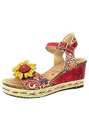 LAURA VITA Facyo 06, Sandalias con Punta Abierta Mujer, Rouge, 40 EU
