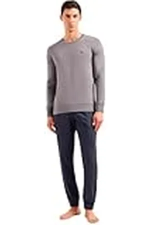 Emporio Armani Pattern Mix Long Pajamas Conjunto de Pijama, , L de los Hombres