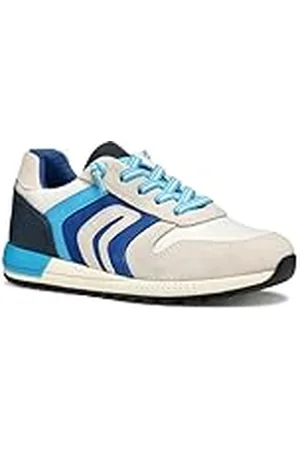 Geox J ALBEN Boy B, Zapatillas, White/Royal, 31 EU