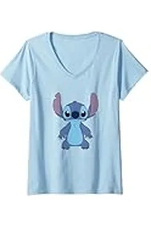 Disney Mujer Lilo & Stitch Full Body Stitch Standing Cute Portrait Camiseta Cuello V