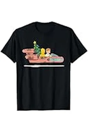 STAR WARS Carrera navideña de con el árbol de Navidad de Luke y C-3PO Camiseta